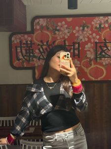 Chic Plaid Crop Top