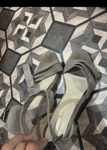 price drop !!!!!Stylish Grey Suede Strappy Heels