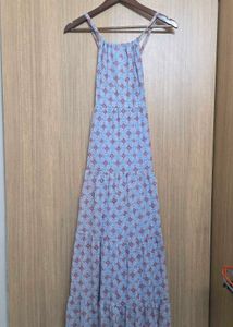 Light Blue Tiered Maxi Dress