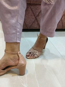 Elegant Pink Block Heels