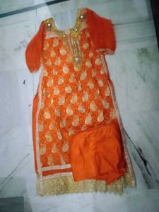 Elegant Orange Kurta Set