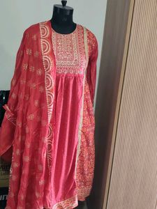 Red Embroidered Salwar Kameez