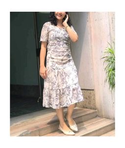 Chic Floral Print Midi Dress