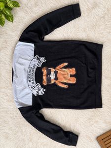 Cute Teddy Bear Graphic Long Sleeve Top