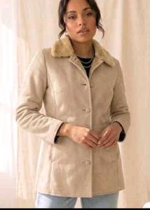 25. Stylish Beige Faux Suede Jacket
