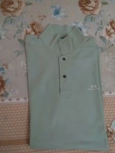 AX Men's Light Green Polo Shirt