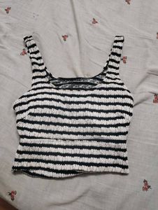 Striped Knit Crop Top