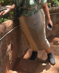 Stretchable Beige &amp; Grey Ombre Pants