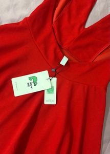 Vibrant Red Skater Dress from newme