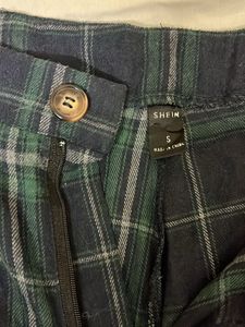 Plaid Wide Leg Trousers