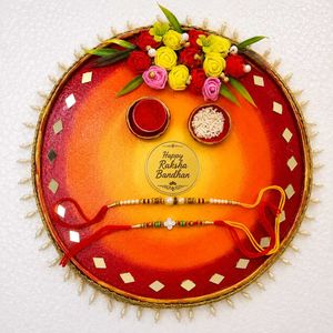 rakhi thali handmade,Decorative Pooja Thal