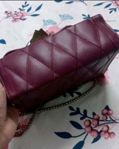 Quilted Chain Sling Bag