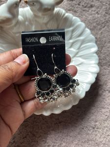 Stylish Black Stone Earrings