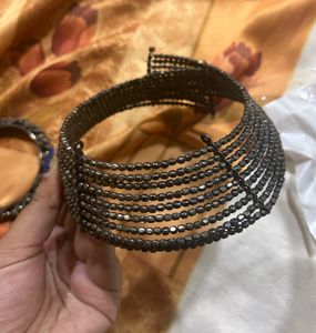 Oxidised Jewelry Set One Neck Piece, 1 Ring And T
