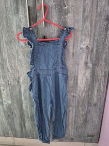 Cute Denim Ruffle Overalls