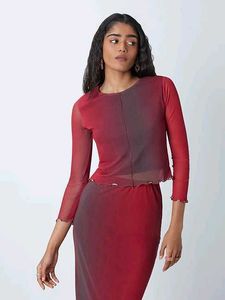 Westside ombre mesh top