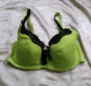 Neon Green Lace Bra