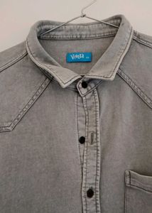 Men's Baggy Grey Washed Shirt