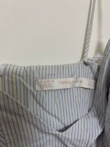 Blue Striped Summer Mini Dress