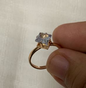 Minimalist Rose Gold Toned Diamond Ring