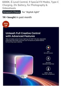 Digitek Portable RGB LED Video Light