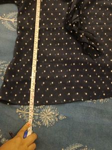 Navy Blue Polka Dot Top