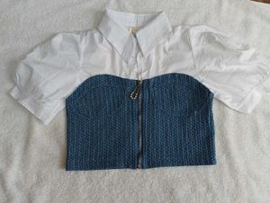 Chic Denim Corset Top