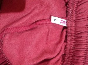 Rust Red Cotton Joggers – Unisex | Lightly Used