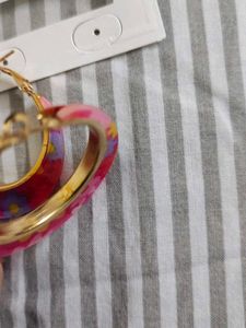 Floral Hoop Earrings