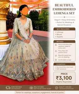 Beautiful Embroidered Lehenga Set