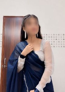 Elegant Blue Saree with Shimmer Blouse