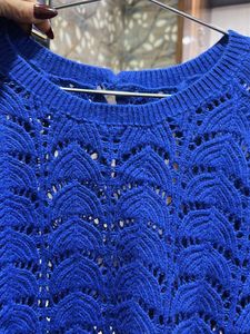 Blue Knit Pullover Sweater