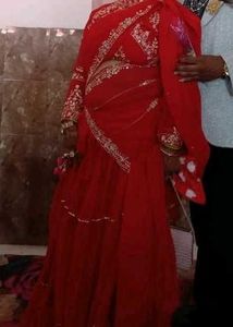 Red Embroidered Lehenga Choli Set