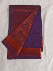 Vibrant Purple &amp; Orange Saree