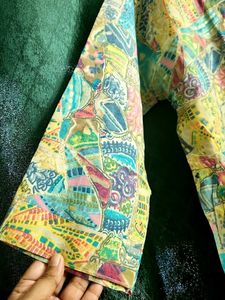 Vibrant Patchwork Kurta with Pathani P