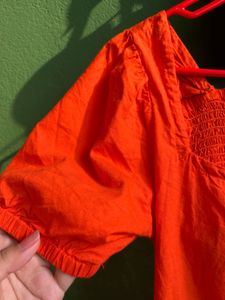 Vibrant Orange Mini Dress