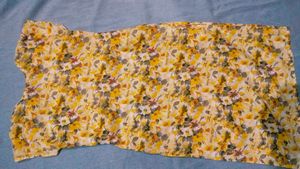 Yellow Floral Print Kurta Set with Dupatta