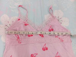 Cute Cherry Print Camisole Top