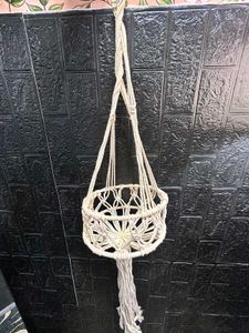 Macrame Lamp Shade &amp; Planter Combo