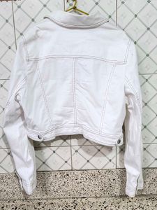 White Denim Jacket Oversized - Stylish &amp; Casual