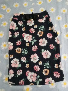 Floral Print Mini Skirt with Bow Detail