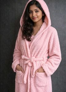 Soft Pink Plush Robe