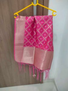Diwali special Green Kurta With Pink Dupatta Set
