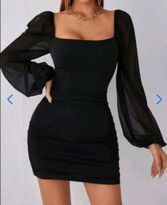 Classic LBD with Puff Organza Sleeves