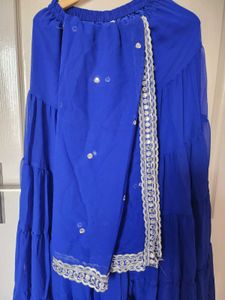 Elegant Royal Blue Embroidered Kurta Set