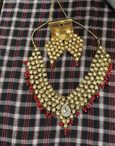 exclusive red Necklace & Earring Set
