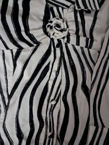 Stylish Zebra Print Button-Up Shirt