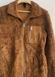 H&amp;M Brown Teddy Fleece Jacket