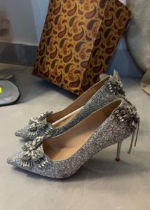 Sparkling Rose Gold Embellished Heels