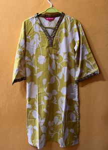 Varyami Yellow Floral Kurta